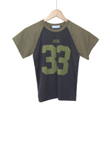 33 ラグラン半袖クロップTシャツ