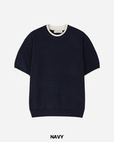 Welt Crop Short Sleeve Knit