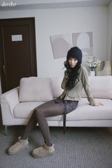 brown leopard belt mini skirt