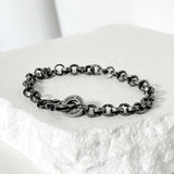 ss-6mm bold O chain bracelet_dark silver