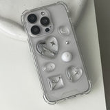 [made]シルバーチャームバーレジンフォンケース