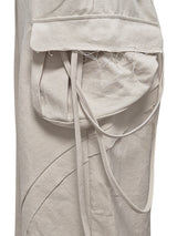  CUT OUT STRING CAGO PANTS . DRITY BEIGE
