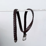 Minimal Braided Leather Belt