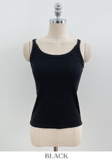 Luyou Basic Ribbed Round Sleeveless