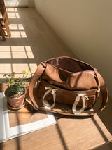 リボンダッフルバッグ_caramel brown