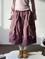 The Hill Pigment Washed Cargo Bermuda Pants  4 Color 
