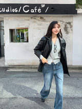 [MADE] Blending leather jacket
