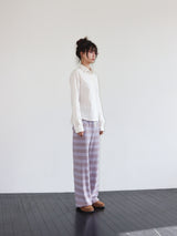 STRIPE KNIT PANTS (PURPLE)