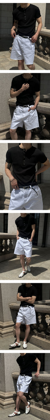 [S/S] Rough cutting short denim pants(2color)