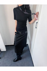 Rachel Turtleneck Short Sleeve Soft T-shirt