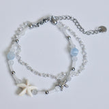 Surgical steel refreshing sea starfish bracelet