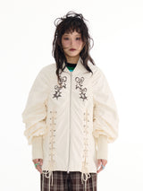 Beige embroidered jacket