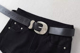 Keira Belted Denim Shorts