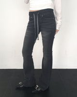 バンディングローデニムブーツカットパンツ