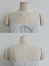 COQUETTE FLORAL RUCHED CAMI DRESS (3COLORS!)