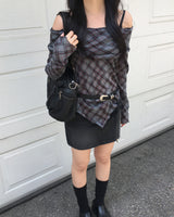 ダークデニムミニスカート