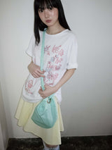 クレヨンフルーツTシャツ (アップルホワイト)