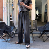 LMN Cool Linen Western Denim Set-up Pants (2 colors)