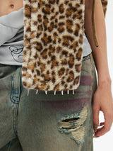 Emoha Y2k The must-have leopard print fur scarf for the popular hot girls in Shibuya