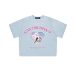 キャット&バニークロップTシャツ [4COLOR]