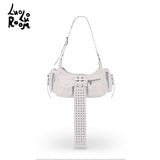 LuoLuoRoom "Rebellious Love Concubine" White Women's Handheld Shoulder Bag