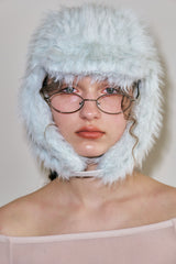 FLUFFY EARFLAP HAT IN MINT
