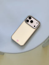 [Magsafe] バタークリームシルバーグラスバンパーケース