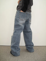 589 Asymmetric Damaged Pants