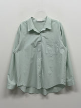 Pastel Poplin Cotton Over Fit Shirt