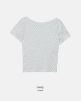 BY Dot Slim Crop Short Sleeve T-shirt (3color)