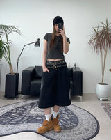 Tora Denim Tape Crop Top