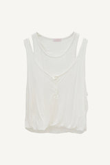 Puff layered sleeveless