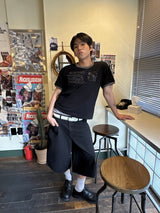 Unicorn アーカイブステッチリンガークロップショートスリーブ Black