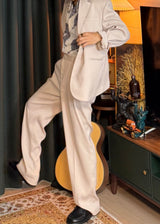 Linen loose-fit jacket 4COLOR