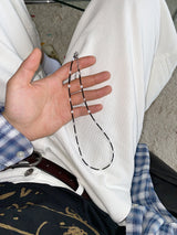 No.1228 black & white beads necklace