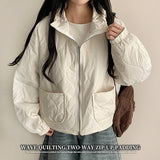 Tez Quilting Boxy Hoodie Lightweight Padding