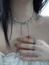 [s.steel] crystal drop chocker | 크리스탈 드롭 초커 목걸이