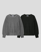 (UNISEX) Two-Tone Round Knit