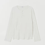 ヘンリーネック長袖Tシャツ