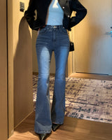 Fade bootcut denim pants