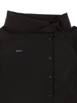 ドレープカラー ブラウス (BLACK)