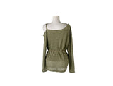 Arton See-through One-Shoulder Knit Belt Sleeveless Set