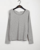 アルカンベーシックリブドUネックインナー長袖Tシャツ