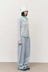 (W) Close Wrinkled Slit Top