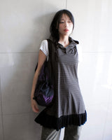 [MADE] Tow Stripe sleeveless Hoodie Dress