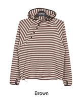 Veil diagonal button hood ST long sleeve