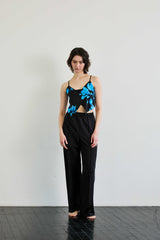 FLUTTER TOP / BLUE