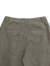 GARMENT-DYED DISTRESSED BELT LOOP POCKET CROSS PLEAT COLOR-TOOTH ZIPPER DRAWSTRING CARGO PANTS