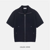 コメットショートスリーブニットジップアップ(6 Colors)