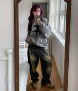 サンディダブルウォッシュバルーンデニムパンツ